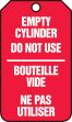 EMPTY CYLINDER DO NOT USE (BILINGUAL FRENCH - BOUTEILLE VIDE NE PAS UTILISER)