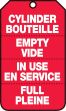 CYLINDER/BOUTEILLE - EMPTY/VIDE - IN USE/EN SERVICE - FULL/PLEINE