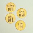 VALVE IDENTIFICATION NUMBERED BRASS TAGS