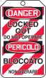 DANGER LOCKED OUT DO NOT OPERATE (LOCK OUT TAG) (English/Italian)
