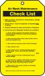 Safety Tag, Legend: AIR MASK MAINTENANCE CHECKLIST