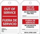 Spanish Bilingual Lockout Tag: Out Of Service