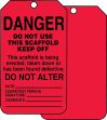 Safety Tag, Legend: DANGER DO NOT USE THIS SCAFFOLD KEEP OFF ...