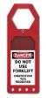 Safety Tag, Legend: DANGER DO NOT USE FORKLIFT INSPECTION TAG REQUIRED