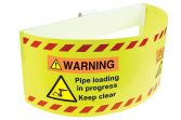 Trailer Warning Flag: Warning, Pipe Loading in progress, Keep C