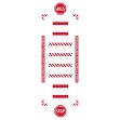 Slip-Gard™ Crosswalk Kit: Forklift Traffic Stop To Pedestrian-Red/White