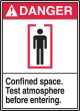 CONFINED SPACE TEST ATMOSPHERE BEFORE ENTERING (W/GRAPHIC)