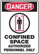 CONFINED SPACE AUTHORIZED PERSONNEL ONLY (W/GRAPHIC)