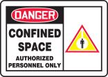 CONFINED SPACE AUTHORIZED PERSONNEL ONLY (W/GRAPHIC)