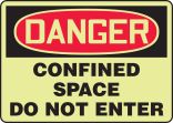 CONFINED SPACE DO NOT ENTER (GLOW)