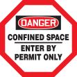 CONFINED SPACE ENTER BY PERMIT ONLY