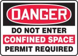DO NOT ENTER CONFINED SPACE PERMIT REQUIRED