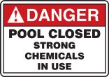 POOL CLOSED STRONG CHEMICALS IN USE