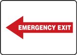 EMERGENCY EXIT (LEFT ARROW)