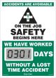 Changeable Face Mini-Digi-Day® Starter Set Electronic Scoreboards: Accidents Are Avoidable - On The Job Safety Begins Here 