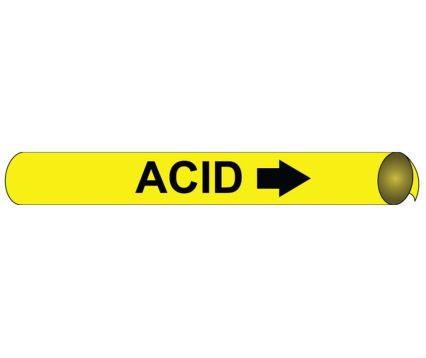 ACID PRECOILED/STRAP-ON PIPE MARKER