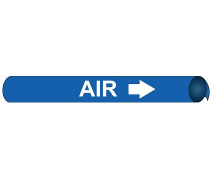 AIR WHITE/BLUE PRECOILED/STRAP-ON PIPE MARKER