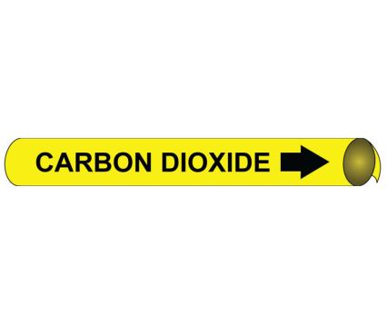 CARBON DIOXIDE PRECOILED/STRAP-ON PIPE MARKER