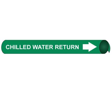 CHILLED WATER RETURN PRECOILED/STRAP-ON PIPE MARKER