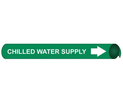CHILLED WATER SUPPLY PRECOILED/STRAP-ON PIPE MARKER