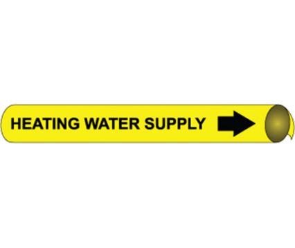 HEATING WATER SUPPLY PRECOILED/STRAP-ON PIPE MARKER