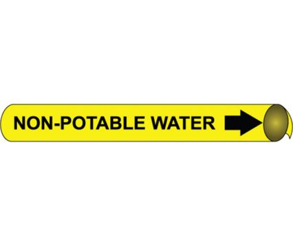 NON-POTABLE WATER PRECOILED/STRAP-ON PIPE MARKER