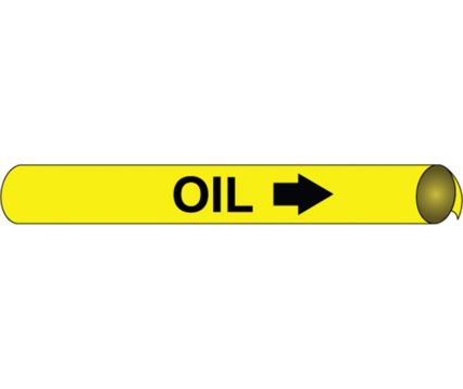OIL PRECOILED/STRAP-ON PIPE MARKER