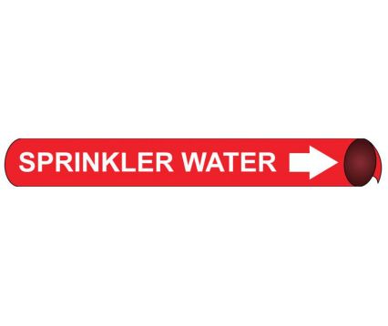 SPRINKLER WATER PRECOILED/STRAP-ON PIPE MARKER