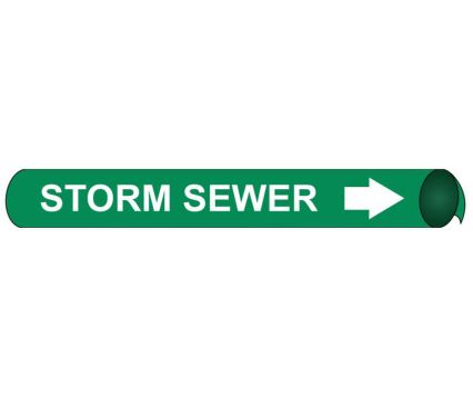 STORM SEWER PRECOILED/STRAP-ON PIPE MARKER