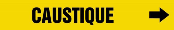 Pipe Marker, Legend: CAUSTIQUE