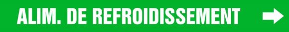 Pipe Marker, Legend: ALIM. DE REFROIDISSEMENT