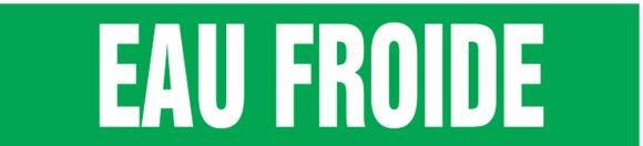 Pipe Marker, Legend: EAU FROID