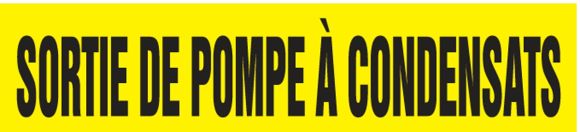 SORTIE DE POMPE À CONDENSATS