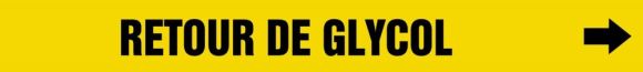 Pipe Marker, Legend: RETOUR DE GLYCOL
