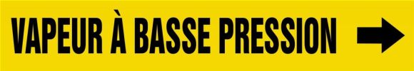 Pipe Marker, Legend: VAPEUR À BASSE PRESSION