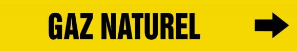 Pipe Marker, Legend: GAZ NATUREL