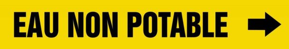 Pipe Marker, Legend: EAU NON POTABLE