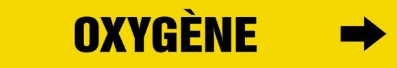 Pipe Marker, Legend: OXYGÈNE