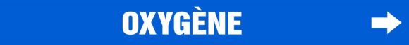 Pipe Marker, Legend: OXYGÈNE