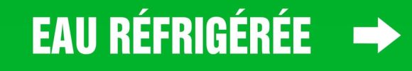 Pipe Marker, Legend: EAU RÉFRIGERÉ