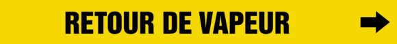 Pipe Marker, Legend: RETOUR DE VAPEUR