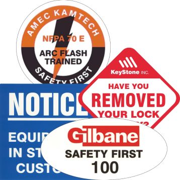 Custom Convex-Curve Vinyl Labels, Self-Adhesive – Shields