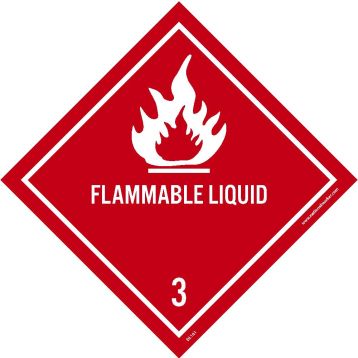 FLAMMABLE LIQUID 3 DOT LABEL