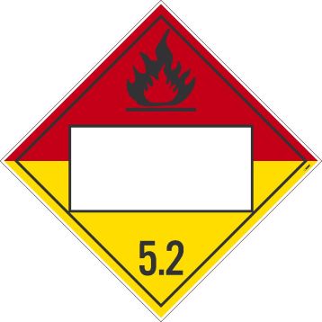 ORGANIC PEROXIDE 5.2 DOT PLACARD SIGN