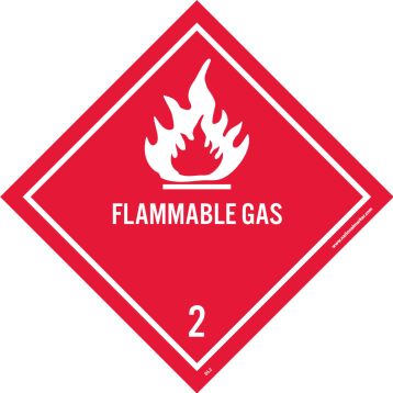 BLANK FLAMMABLE DOT LABEL