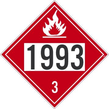 1993 3 DOT PLACARD SIGN