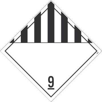 9 DOT PLACARD SIGN