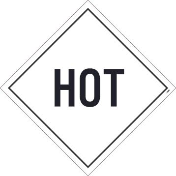 HOT DOT PLACARD SIGN