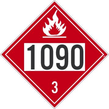 1090 3 DOT PLACARD SIGN