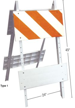 STEEL/PLASTIC BARRICADES